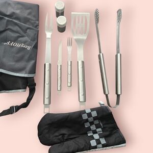 BergHOFF Cubo 9 Pc Stainless Steel BBQ Set with Wrap